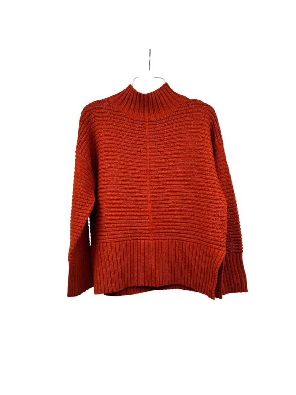 TOPSHOP Womens Knit Pullover Sweater Mock Neck Orange Size 4